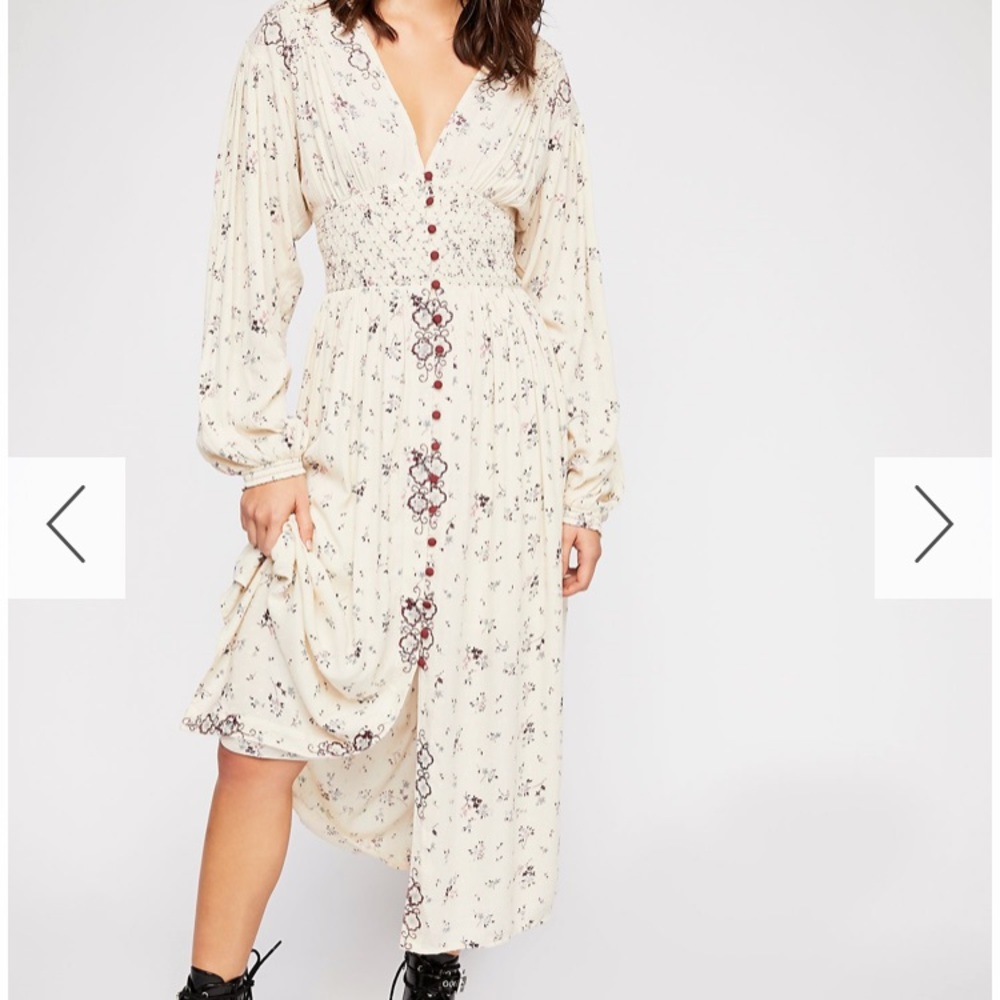 NWT free people wildflowers embroidered maxi dress - Picture 1 of 3